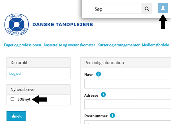 Tilmelding til job|nyt
